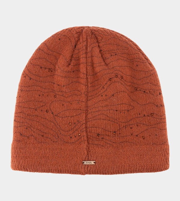 Anekke Burgundy Knitted Beanie Kalap | GHJI98471