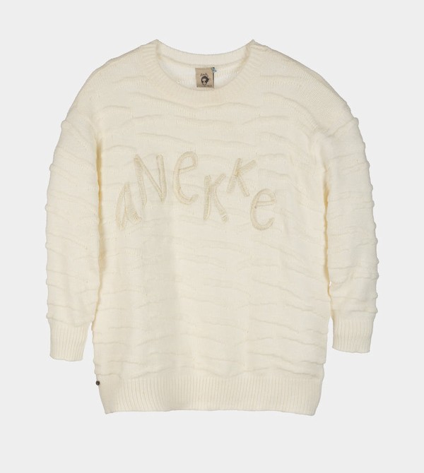 Anekke Ecru Knitted Jumper Pulóverek | ROYP84760