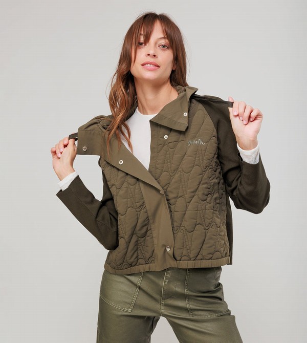 Anekke Green Quilted Kabát | GSFX03745
