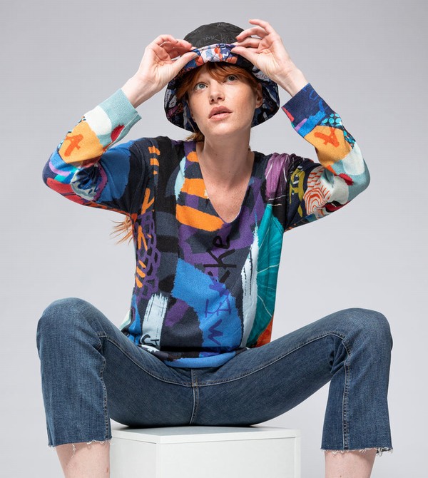 Anekke Kyomu Pattern Bucket Kalap | JWQV97218
