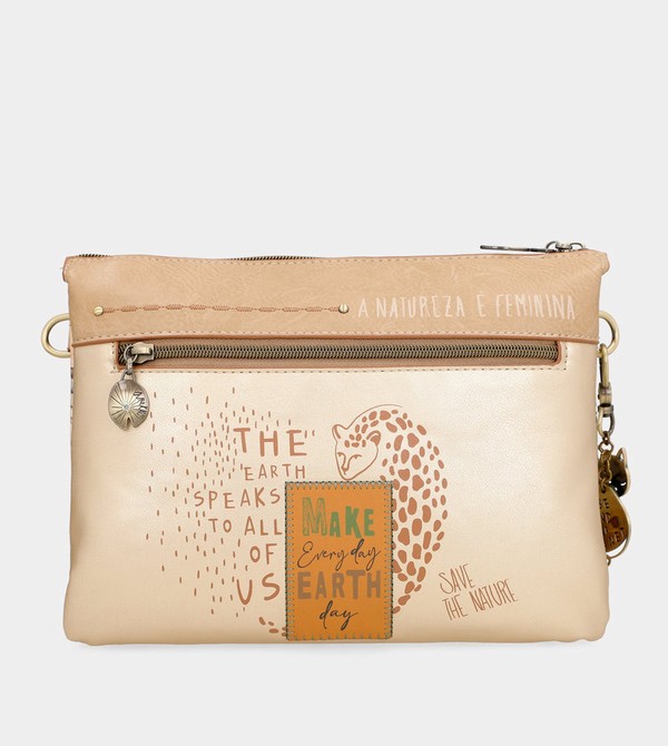 Anekke Nature Pachamama Golden With Two Compartments Crossbody Táska | QDPM48576