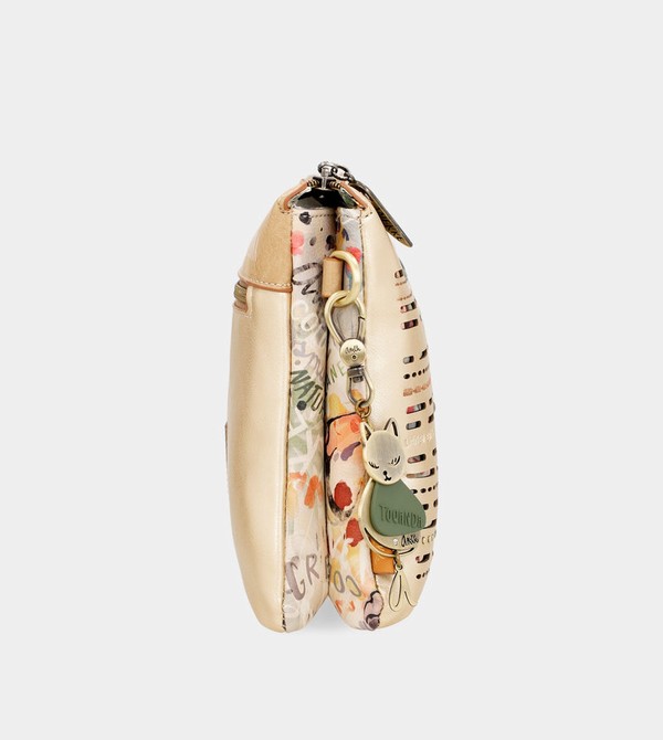Anekke Nature Pachamama Golden With Two Compartments Crossbody Táska | QDPM48576