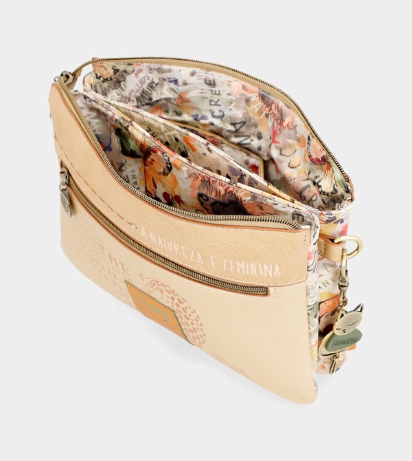 Anekke Nature Pachamama Golden With Two Compartments Crossbody Táska | QDPM48576