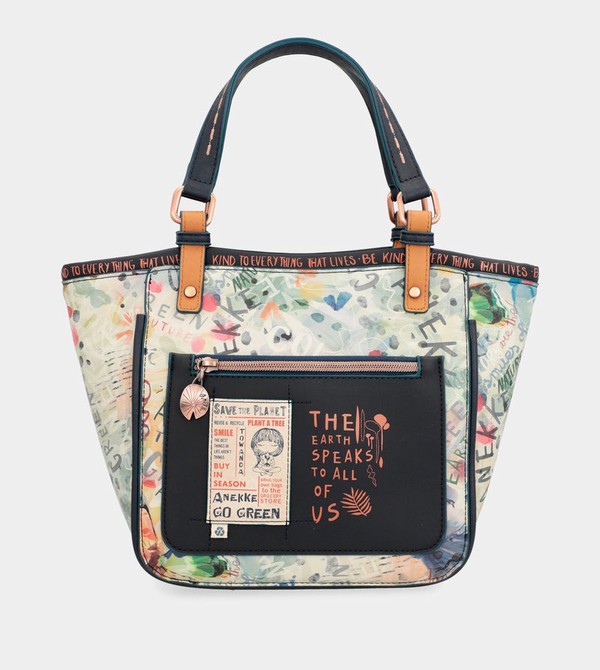 Anekke Nature Pachamama Navy Blue Printed Crossbody Táska | CZDQ67301