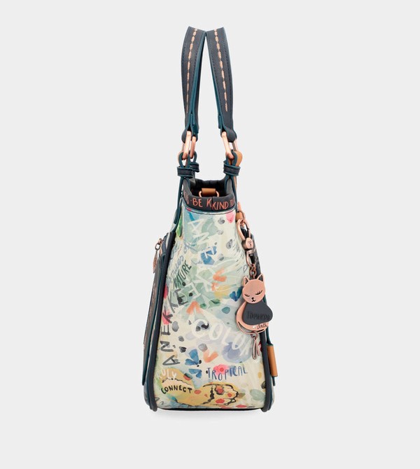 Anekke Nature Pachamama Navy Blue Printed Crossbody Táska | CZDQ67301