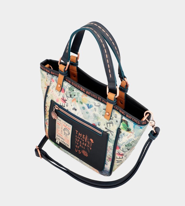 Anekke Nature Pachamama Navy Blue Printed Crossbody Táska | CZDQ67301
