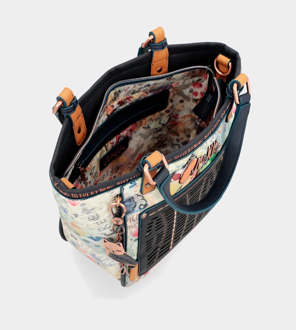 Anekke Nature Pachamama Navy Blue Printed Crossbody Táska | CZDQ67301