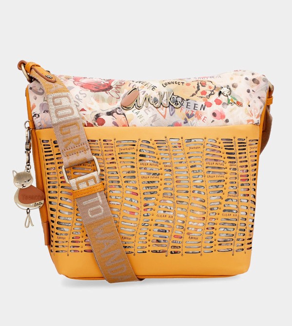 Anekke Nature Pachamama Ochre Large Messenger Crossbody Táska | VXLU71042