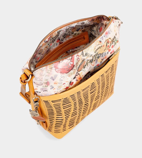 Anekke Nature Pachamama Ochre Large Messenger Crossbody Táska | VXLU71042
