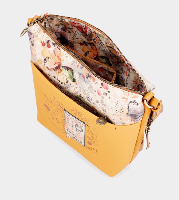 Anekke Nature Pachamama Ochre Large Messenger Crossbody Táska | VXLU71042