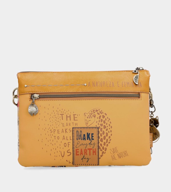 Anekke Nature Pachamama Ochre With Two Compartments Crossbody Táska | JRPM38256