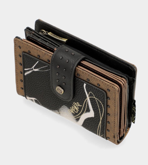 Anekke Nature Shodō Black Flexible Rfid Pénztárca | YQVW95482