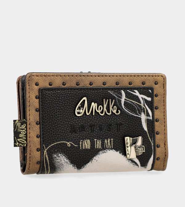 Anekke Nature Shodō Black Flexible Rfid Pénztárca | YQVW95482