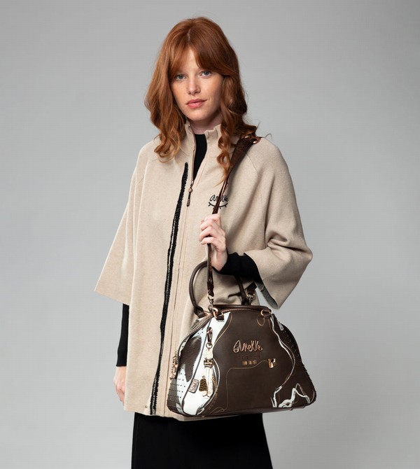 Anekke Nature Shodō Brown 2-handle Kézitáska | SKJN09642