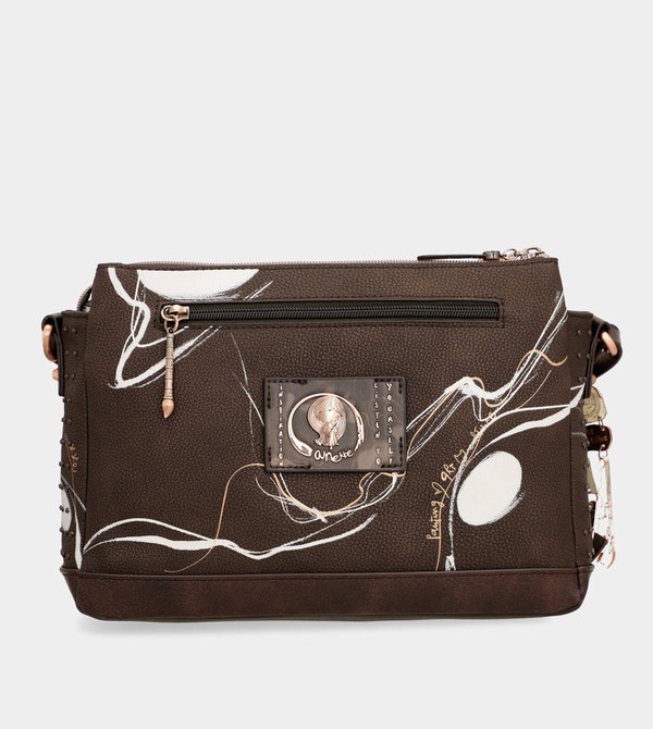 Anekke Nature Shodō Brown 3 Compartment Messenger Brown Crossbody Táska | QXCF59683