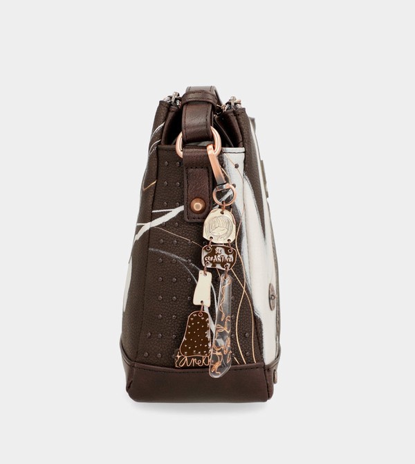 Anekke Nature Shodō Brown 3 Compartment Messenger Brown Crossbody Táska | QXCF59683
