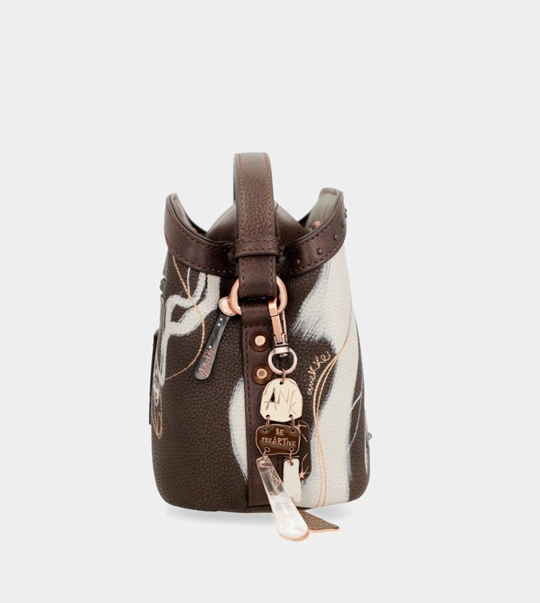 Anekke Nature Shodō Brown 3 Compartments Crossbody Táska | WXBC76398