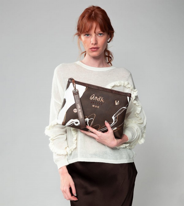 Anekke Nature Shodō Brown Clutch Kézitáska | PZRK51307