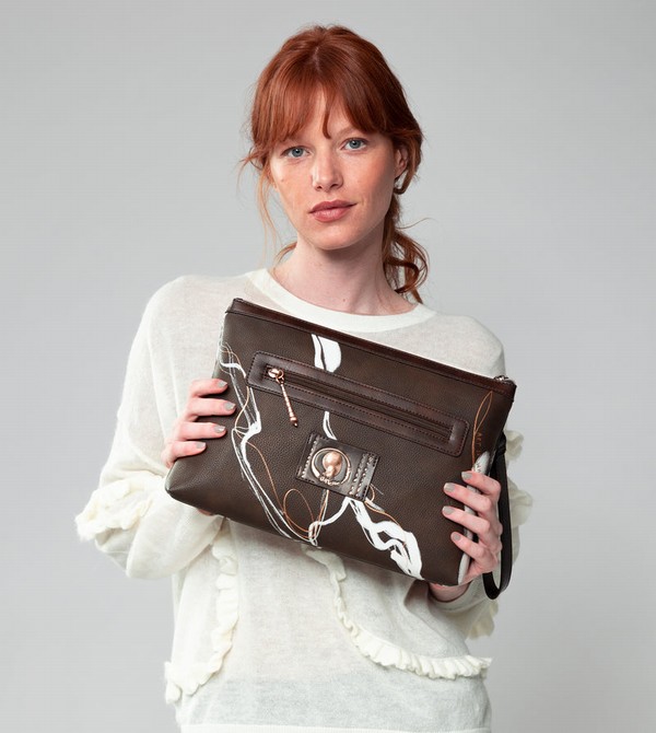 Anekke Nature Shodō Brown Clutch Kézitáska | PZRK51307