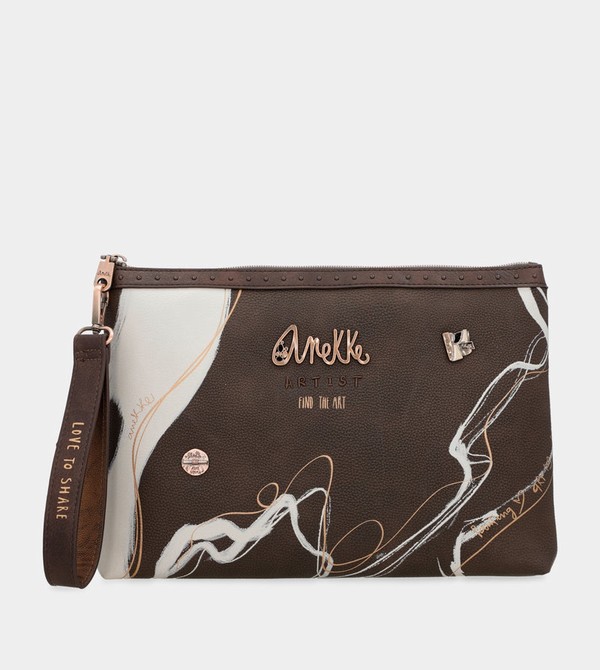 Anekke Nature Shodō Brown Clutch Kézitáska | PZRK51307