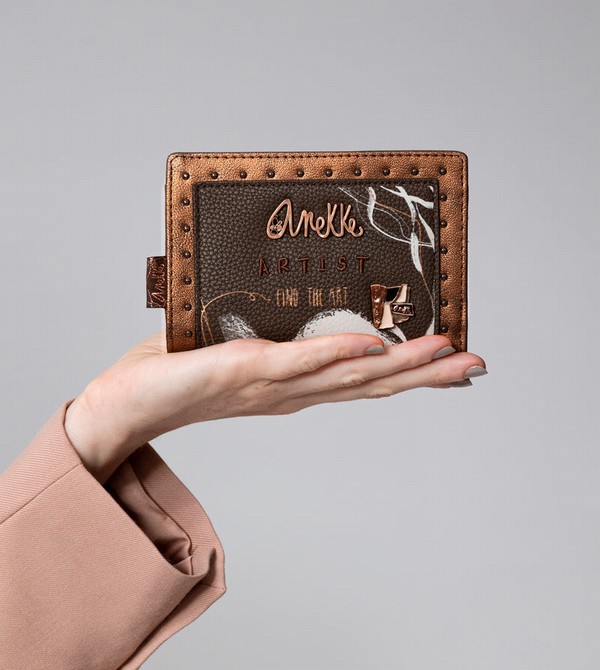Anekke Nature Shodō Brown Flexible Rfid Pénztárca | FAJW80754