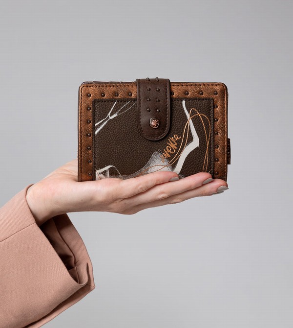 Anekke Nature Shodō Brown Flexible Rfid Pénztárca | FAJW80754