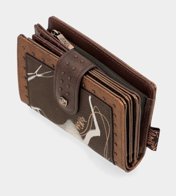 Anekke Nature Shodō Brown Flexible Rfid Pénztárca | FAJW80754