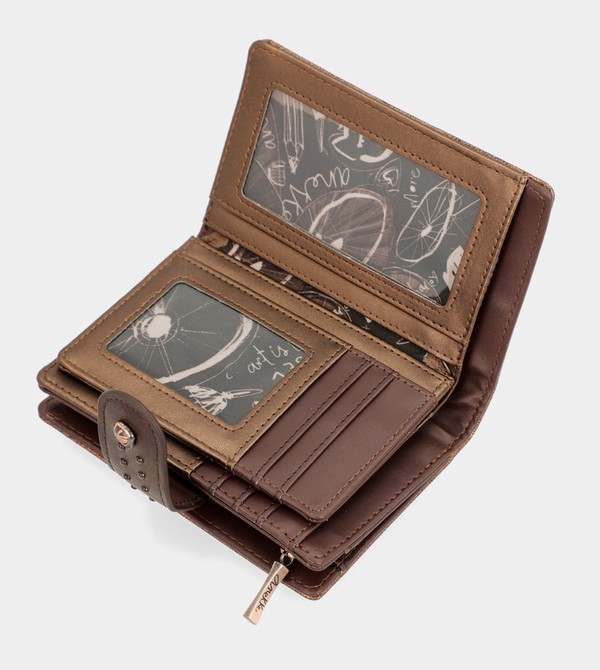 Anekke Nature Shodō Brown Flexible Rfid Pénztárca | FAJW80754