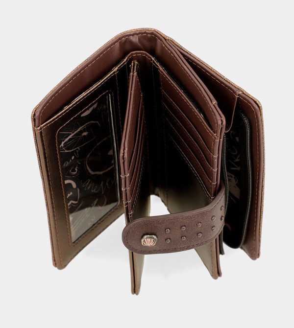 Anekke Nature Shodō Brown Flexible Rfid Pénztárca | FAJW80754