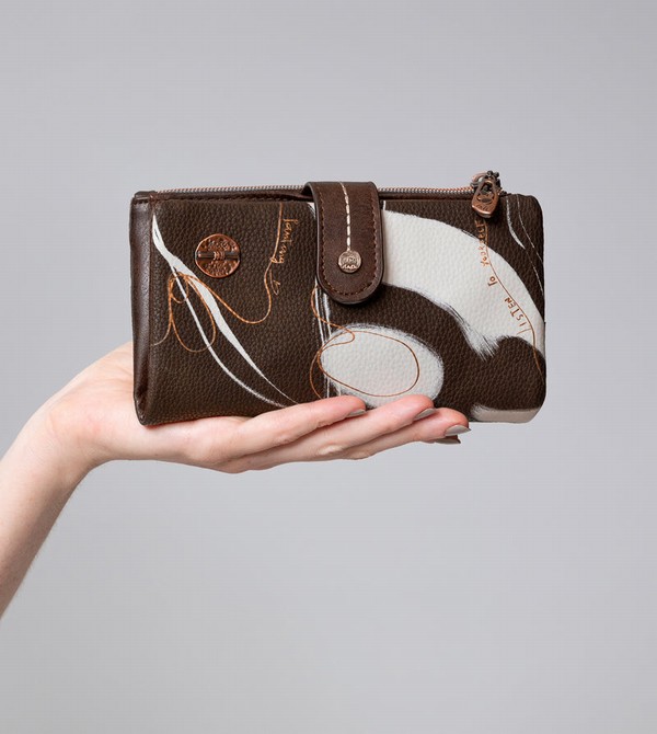 Anekke Nature Shodō Brown Rfid Flexi Brown Pénztárca | TRCB78943