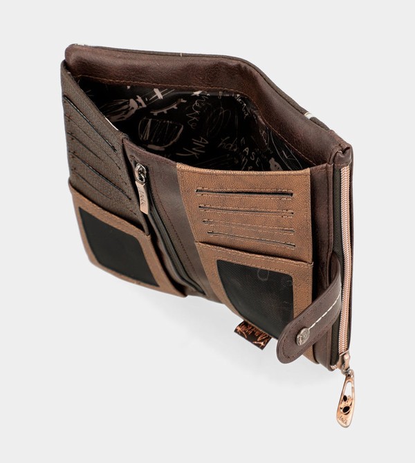 Anekke Nature Shodō Brown Rfid Flexi Brown Pénztárca | TRCB78943