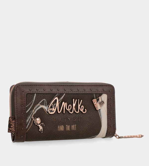 Anekke Nature Shodō Large Brown Rfid Nature Shodō Pénztárca | BMSL18469