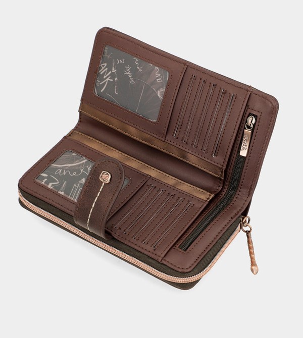 Anekke Nature Shodō Large Brown Rfid Nature Shodō Pénztárca | BMSL18469