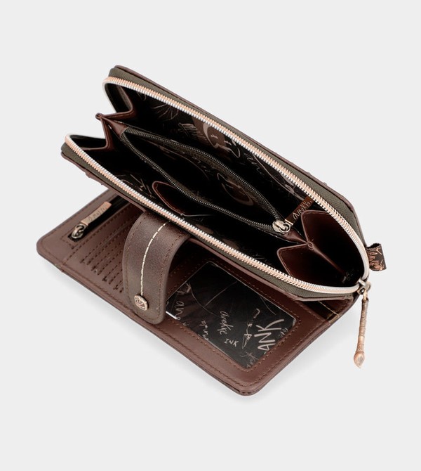 Anekke Nature Shodō Large Brown Rfid Nature Shodō Pénztárca | BMSL18469