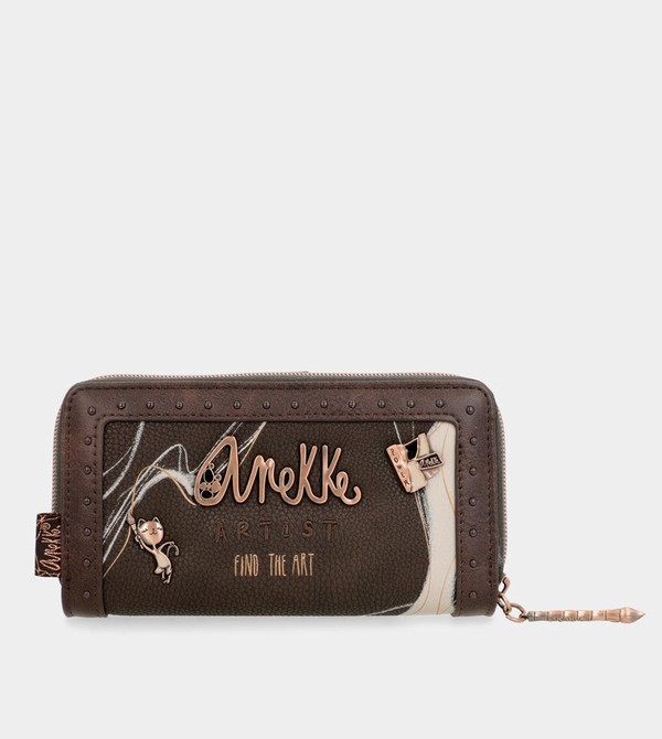 Anekke Nature Shodō Large Brown Rfid Nature Shodō Pénztárca | BMSL18469