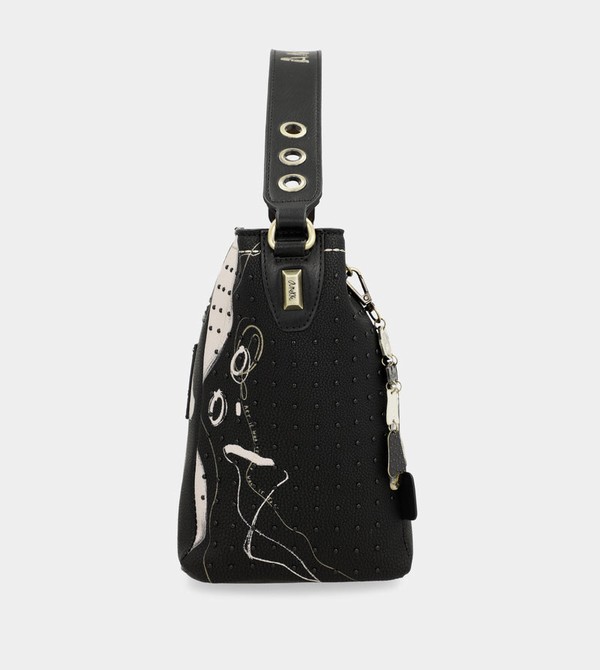 Anekke Nature Shodō Medium Black Crossbody Táska | XIRQ90827