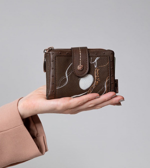 Anekke Nature Shodō Small Brown Rfid Pénztárca | LXKD12307