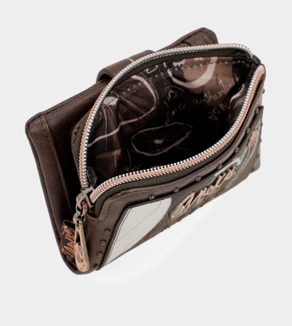 Anekke Nature Shodō Small Brown Rfid Pénztárca | LXKD12307