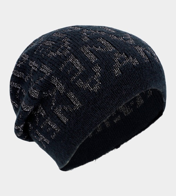 Anekke Navy Blue Contemporary Knit Kalap | BZFA51487
