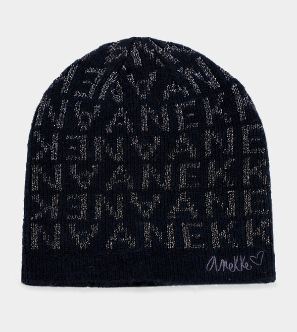 Anekke Navy Blue Contemporary Knit Kalap | BZFA51487