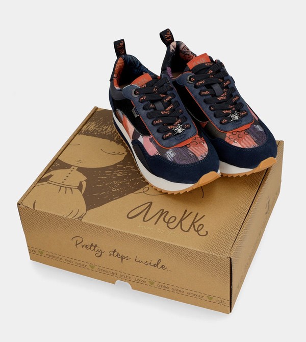 Anekke Navy Blue Palette Patterned Sports Cipő | DNYV52104