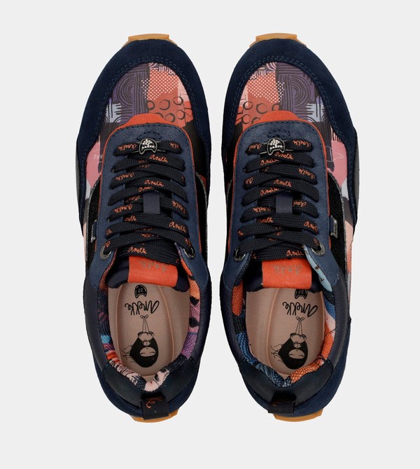 Anekke Navy Blue Palette Patterned Sports Cipő | DNYV52104