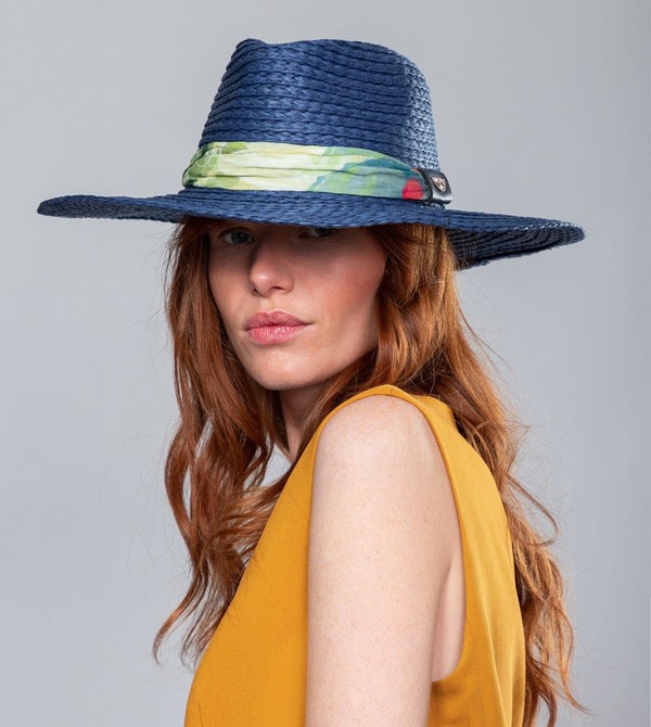Anekke Navy Blue Raffia Kalap | OEQS83947