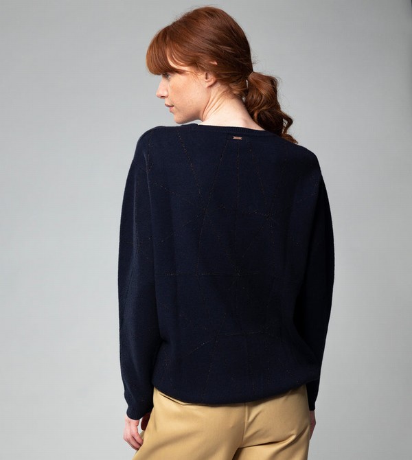 Anekke Navy Blue Shōen Pulóverek | APTH97850
