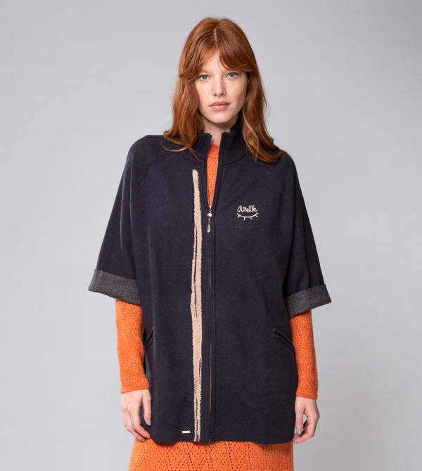 Anekke Navy Blue Shodō Kabát | BAQY86549