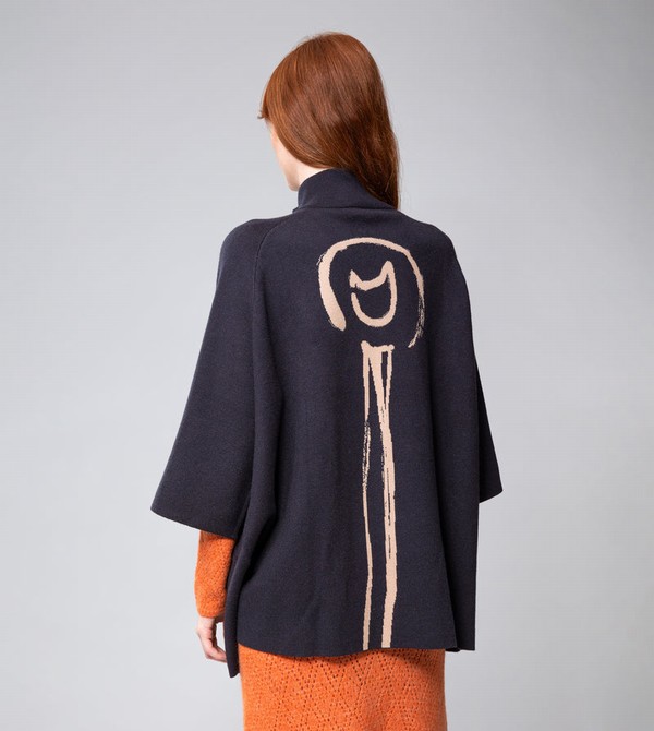 Anekke Navy Blue Shodō Kabát | BAQY86549