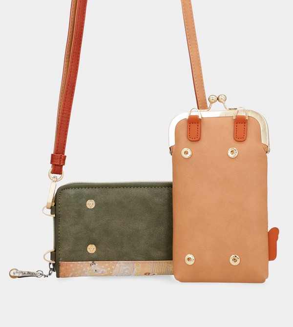 Anekke Peace & Love Camel 3-in-1 Rfid Crossbody Táska | THZY67319