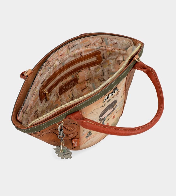 Anekke Peace & Love Camel Basket Crossbody Táska | JHBW85214