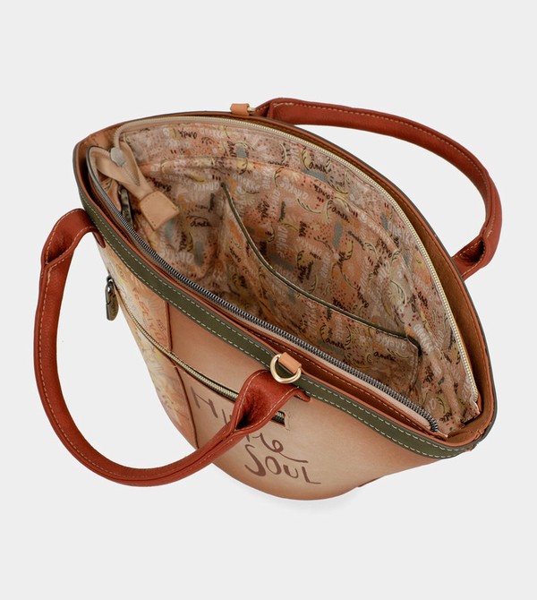 Anekke Peace & Love Camel Basket Crossbody Táska | JHBW85214