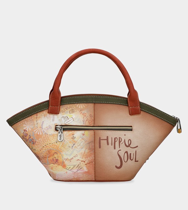Anekke Peace & Love Camel Basket Crossbody Táska | JHBW85214